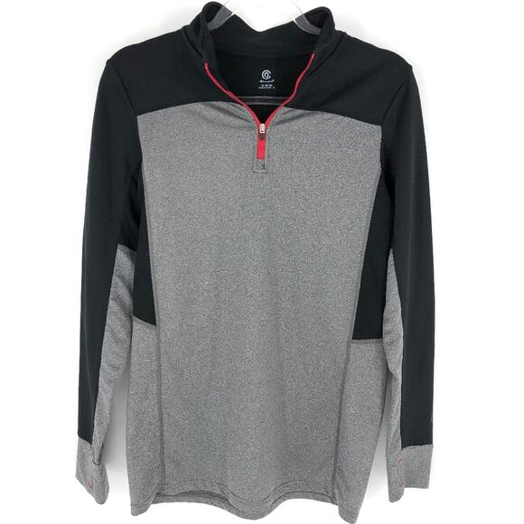 Champion C9 Athletic Quarter Zip Pullover Black Grey Colorblock  Boys XL - Picture 1 of 8